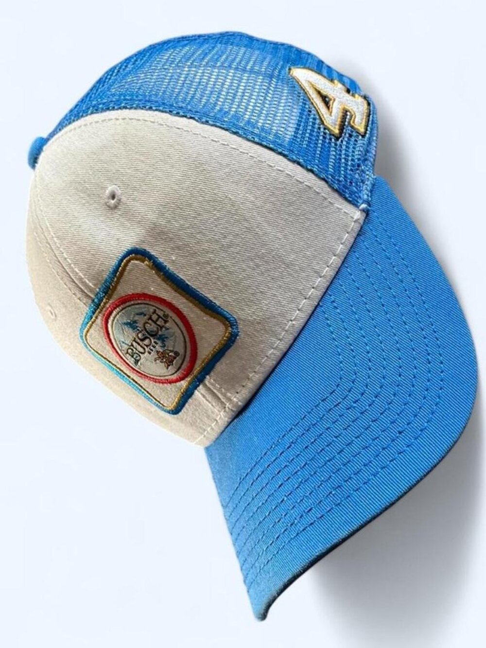 VTG Stewart-Haas Racing Kevin Harvick #4 Busch Beer Blue White Mesh Trucker Hat